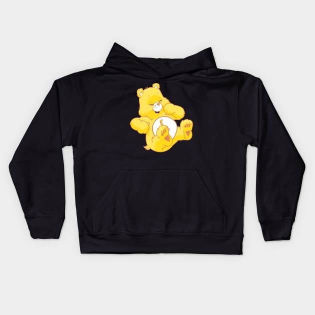 Birthday Bear Laughing Kids Hoodie by tailspalette